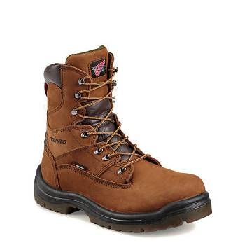 Red Wing Férfi King Toe 8-inch Waterproof Soft Toe Munkavédelmi Bakancs Barna